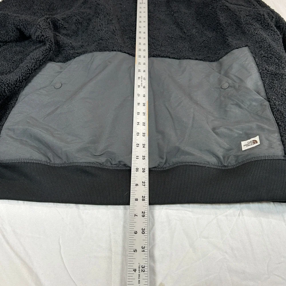 The North Face Mens XXL Black Sherpa Fleece 1/4 Zip Pullover Anorak Jacket